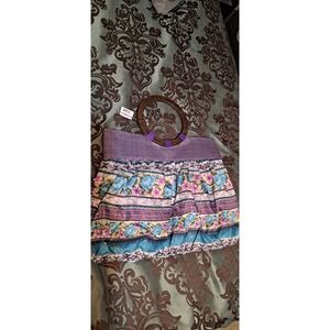 Boho Bag, NWT, Purple Turquoise Wood Handles 16.5x14